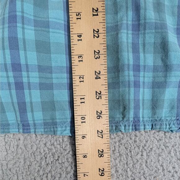 Tommy Bahama Shirt Mens Extra Large Silk Plaid Short Sleeve Button Up Pocket - Picture 5 of 6